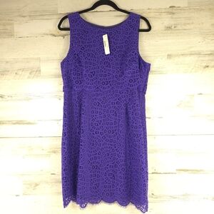 J. Crew Vibrant Purple Lace Mini Dress